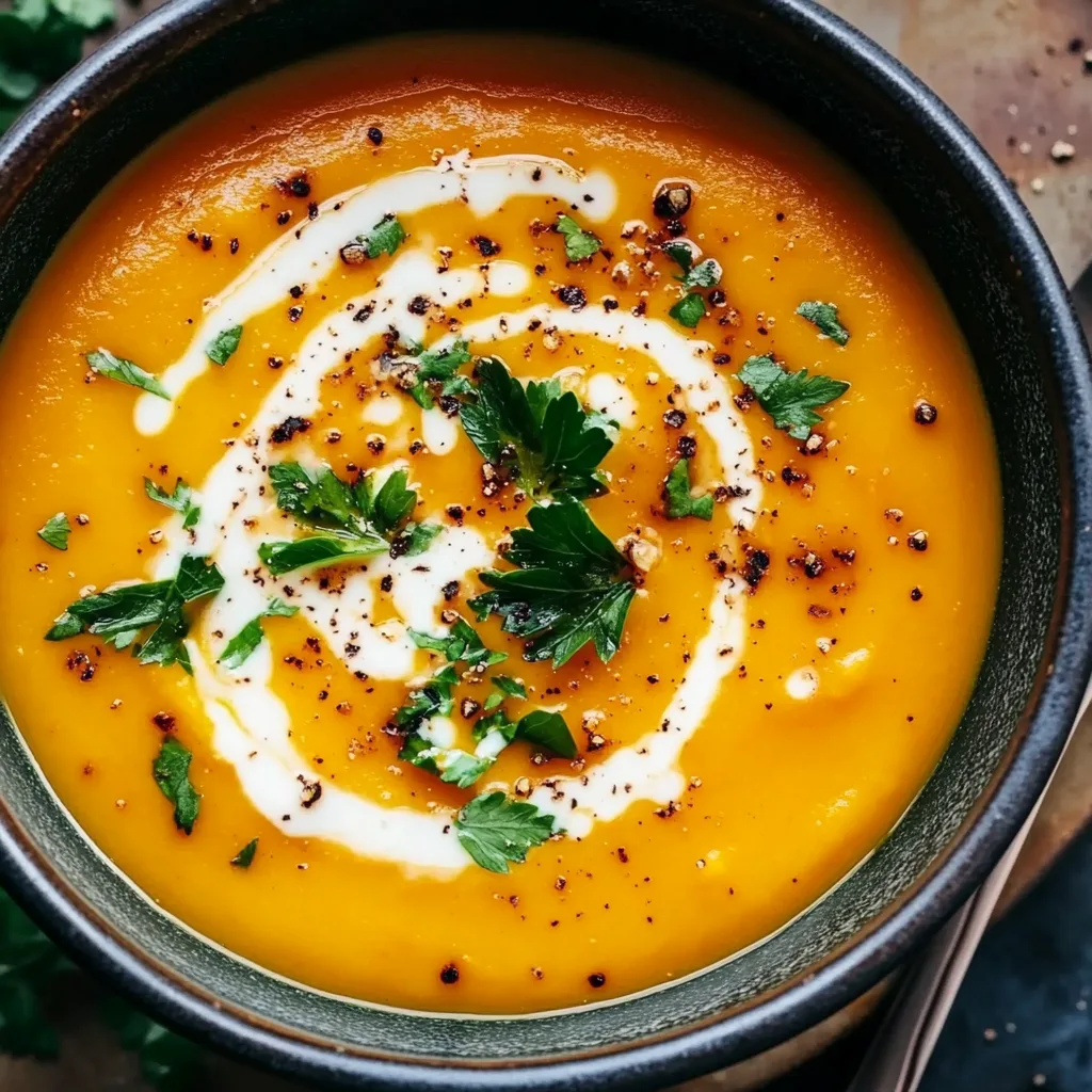 Spicy Butternut Squash Sweet Potato Soup