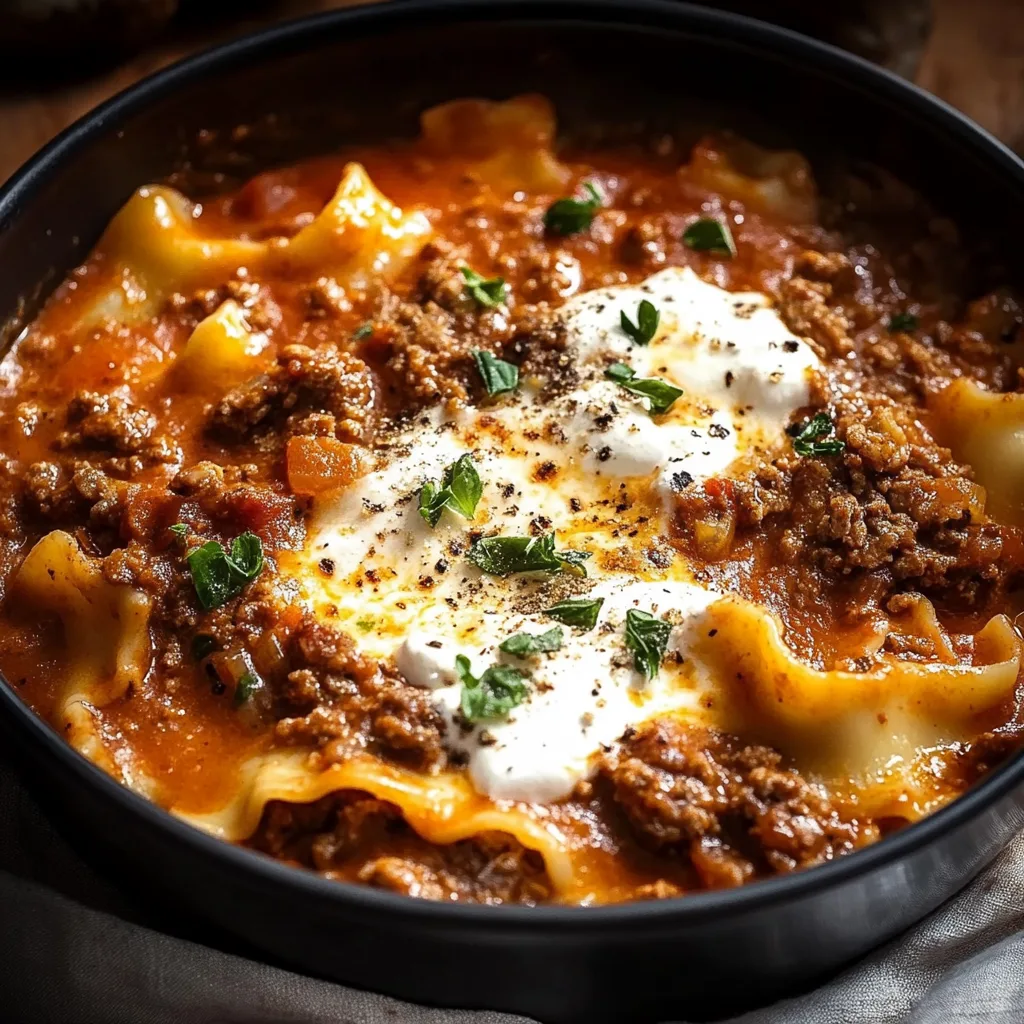 Best Ever One-Pot Lasagna Soup Recipe!