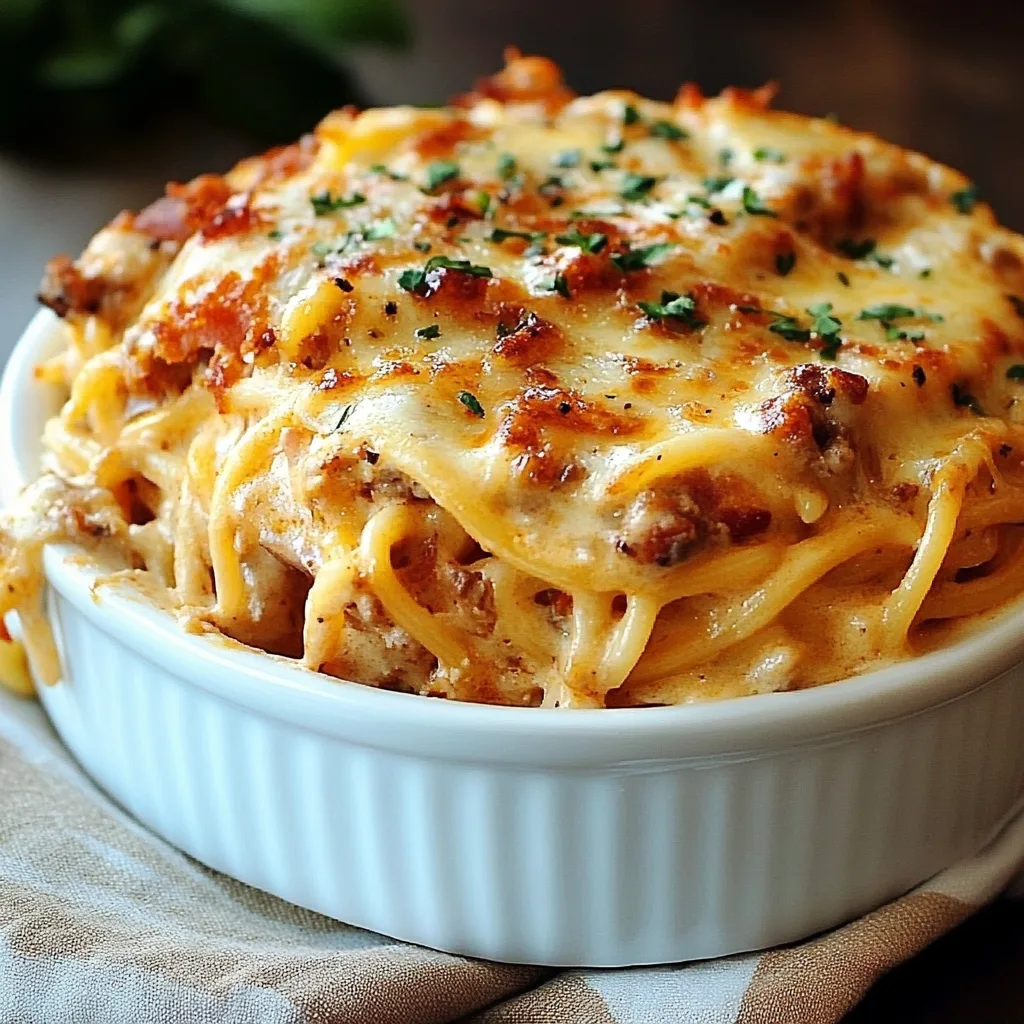 Irresistible Spicy Southern Chicken Spaghetti Casserole