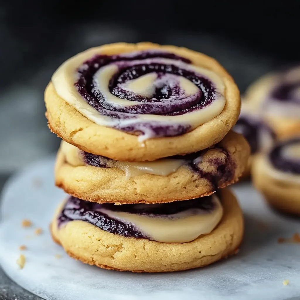 Blueberry Cheesecake Swirl Cookies: Easy Recipe with Stunning Swirls!