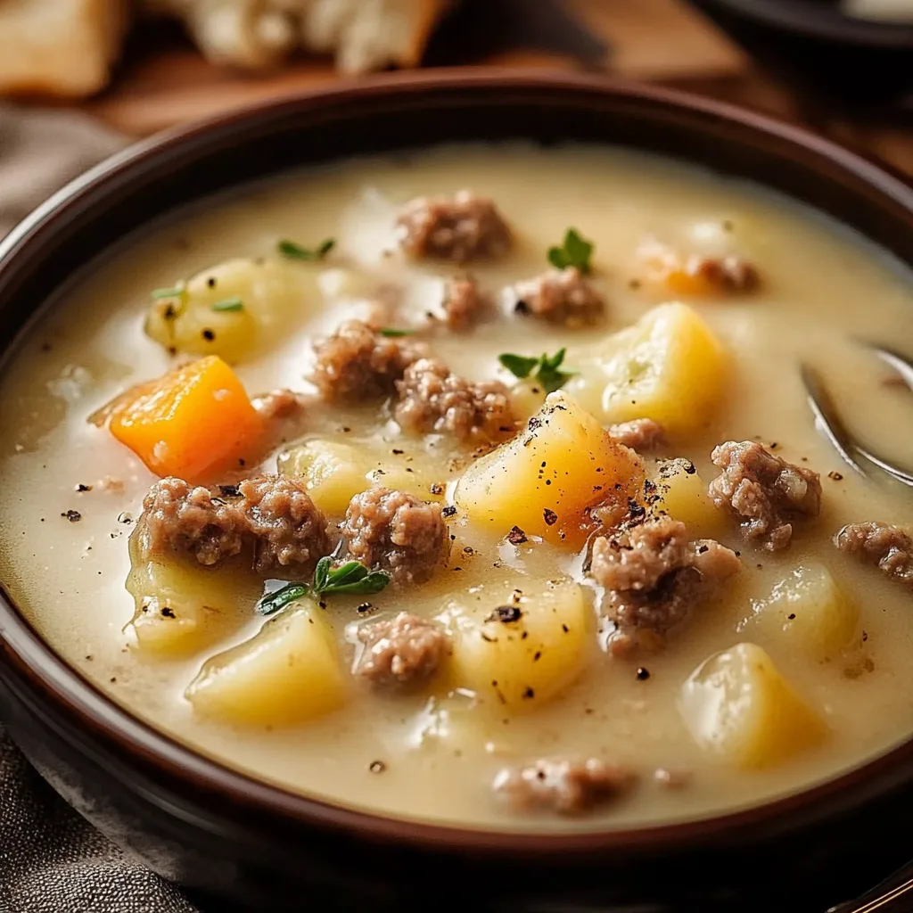 Creamy Potato Hamburger Soup