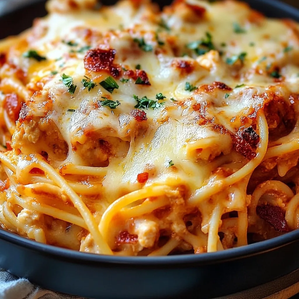 Irresistible Spicy Southern Chicken Spaghetti Casserole