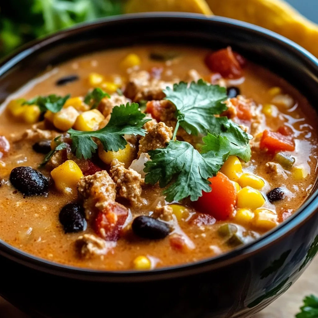 High Protein Creamy Taco Soup