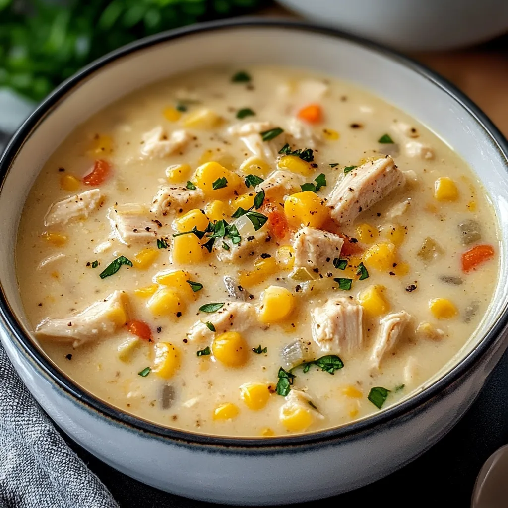 The Best Crockpot Chicken Corn Chowder!