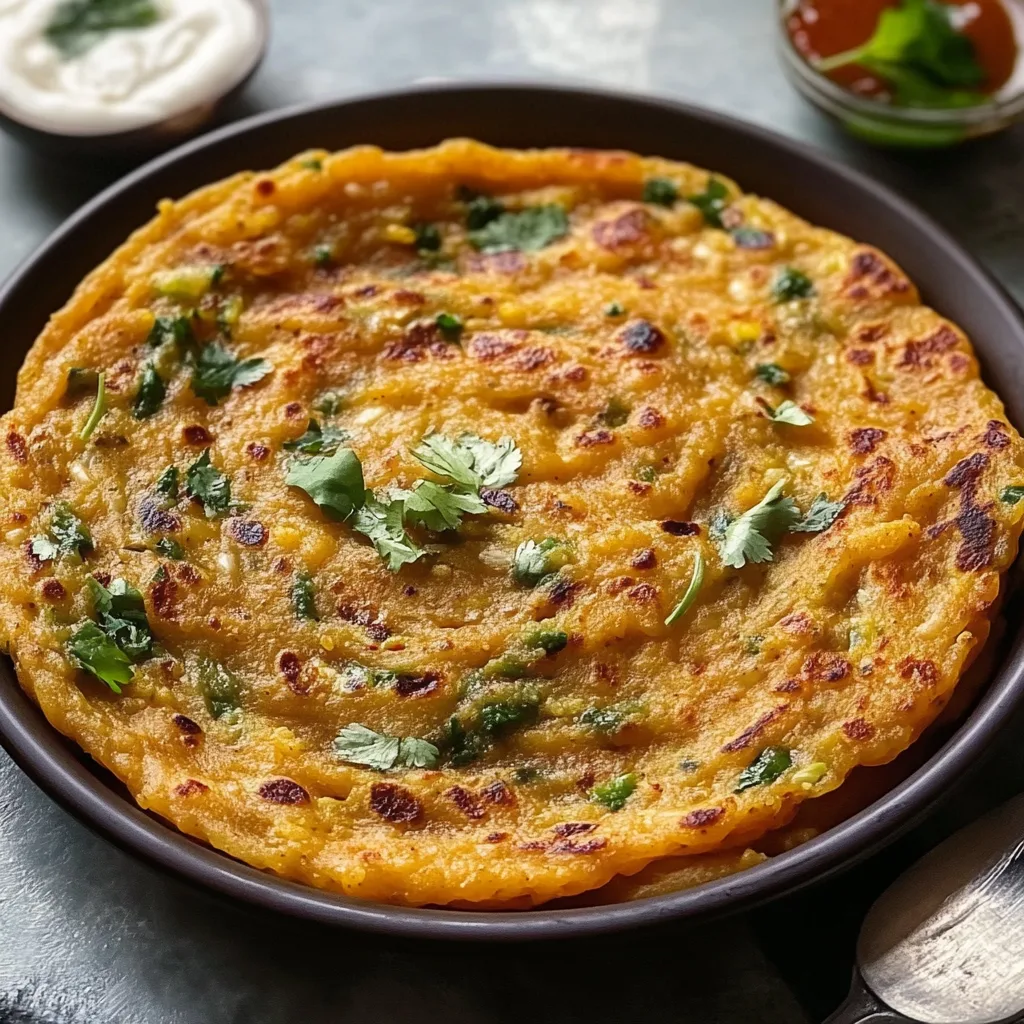 Masoor Dal Chilla | Savory Red Lentil Pancakes