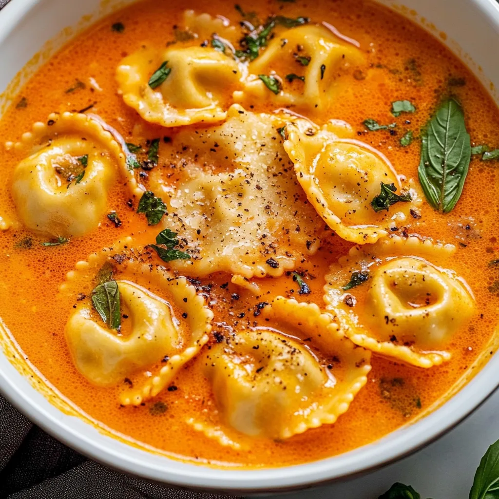 Easy One Pot Ravioli Soup