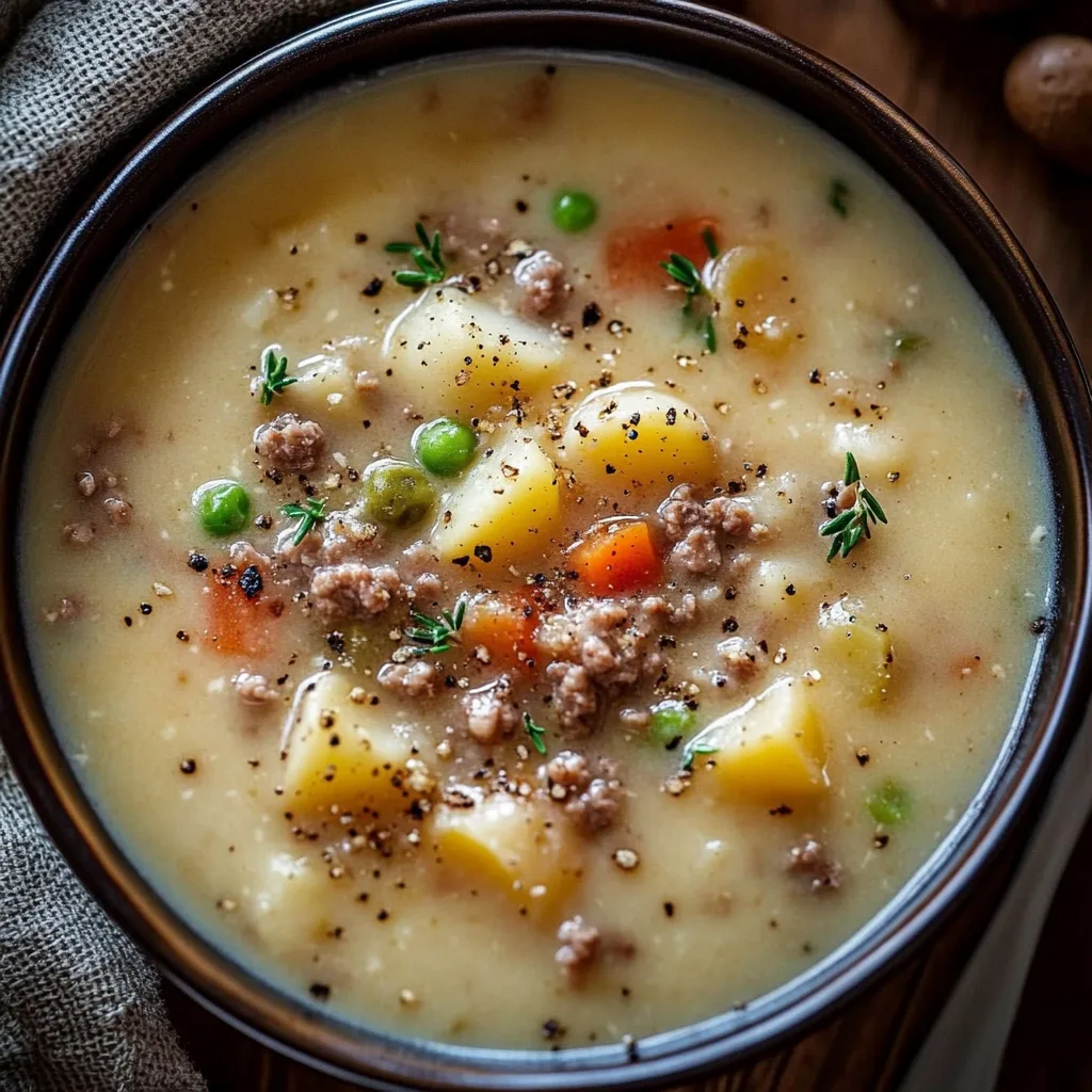 Creamy Potato Hamburger Soup