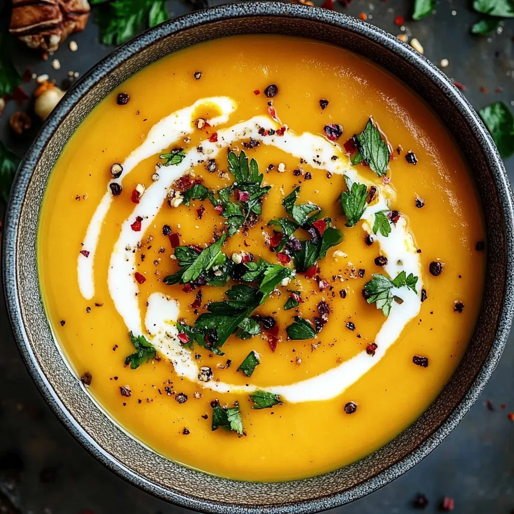 Spicy Butternut Squash Sweet Potato Soup