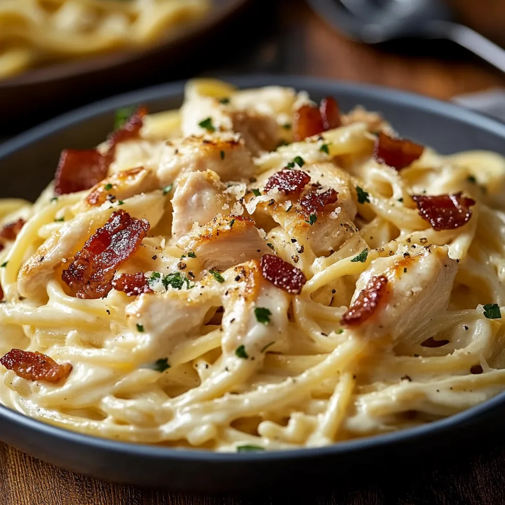 Creamy Chicken Bacon Ranch Pasta