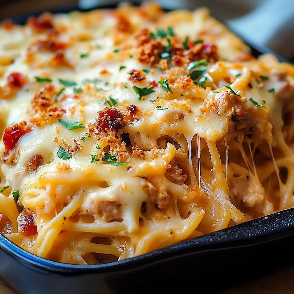 Irresistible Spicy Southern Chicken Spaghetti Casserole