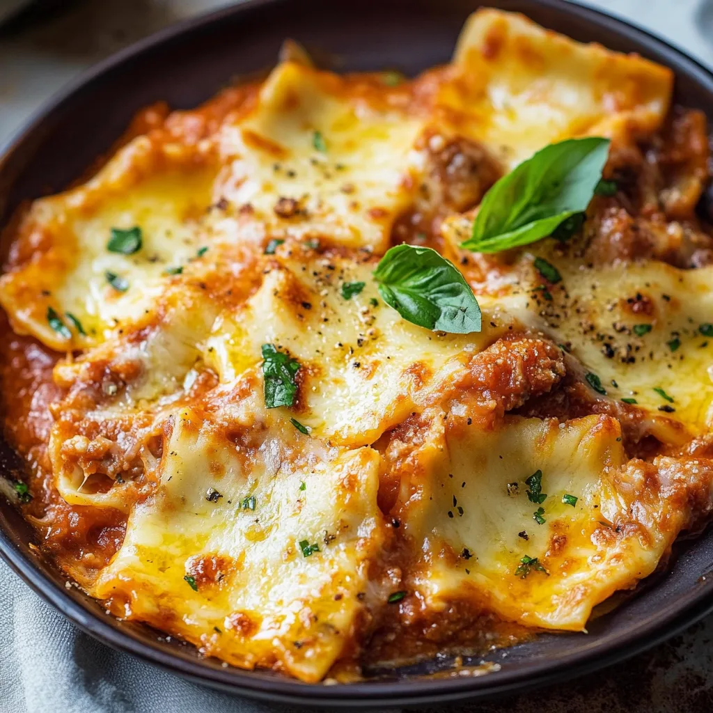 Easy Cheesy Baked Ravioli