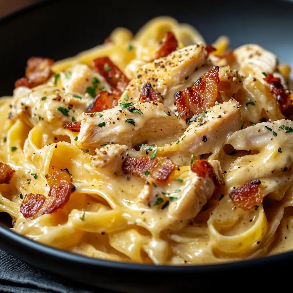 Creamy Chicken Bacon Ranch Pasta