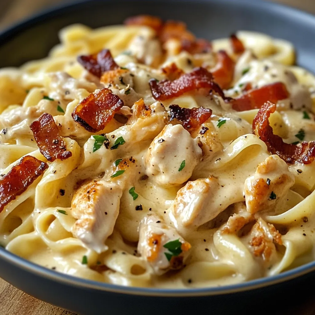 Creamy Chicken Bacon Ranch Pasta