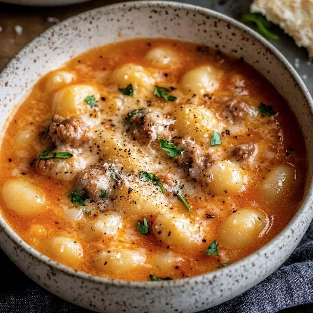 Creamy Italian Sausage Gnocchi Soup