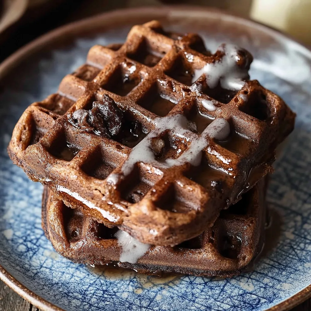BROWNIE WAFFLES! (no flour needed)