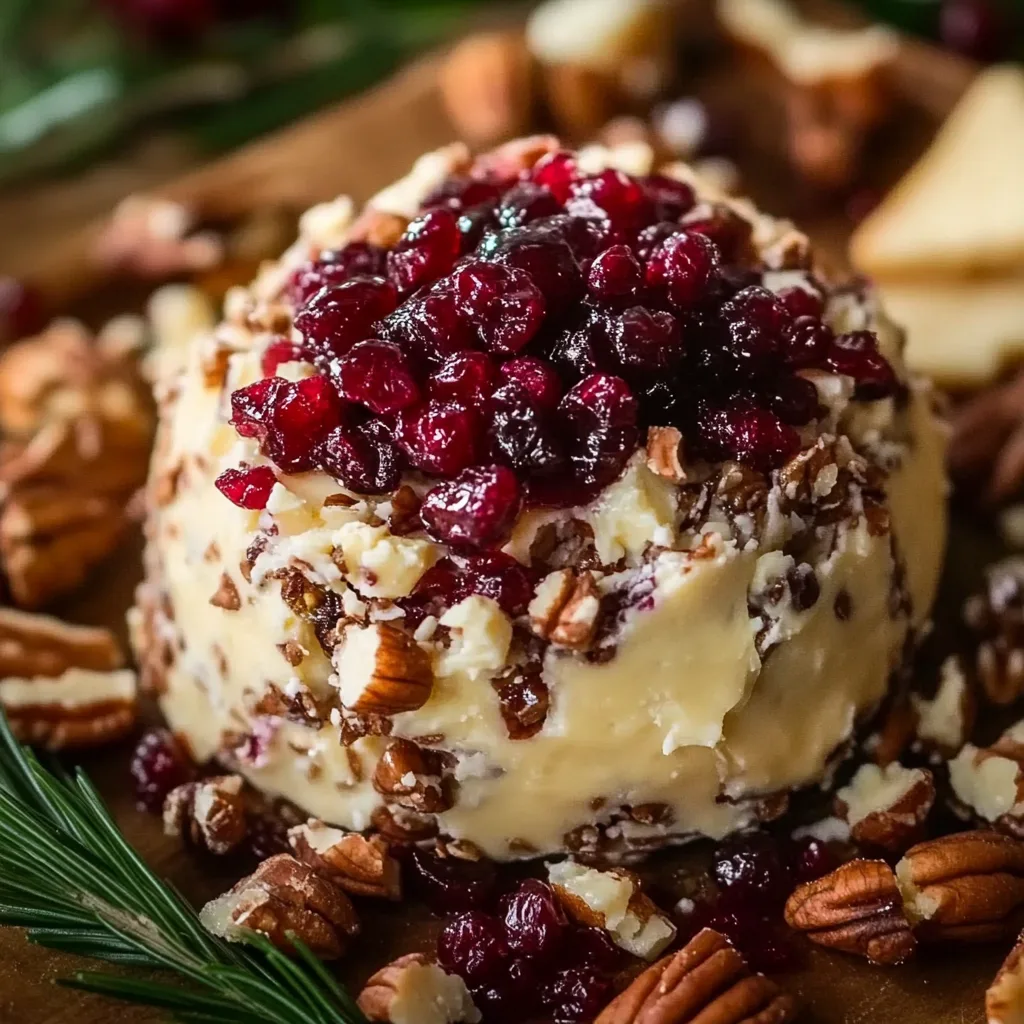 Festive Cranberry and Pecan Cheese Ball Recipe