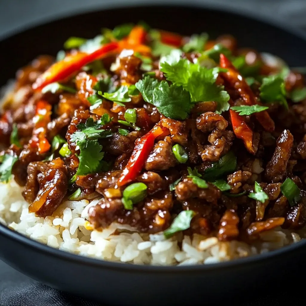 Crispy Chilli Beef Rice