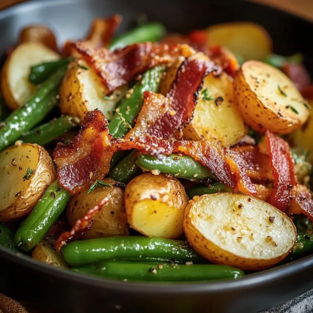 Country Ranch Green Beans and Potatoes with Bacon
