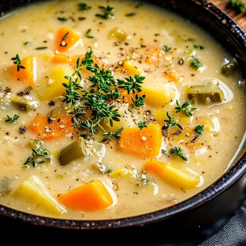 One Pot Creamy Vegetable Soup