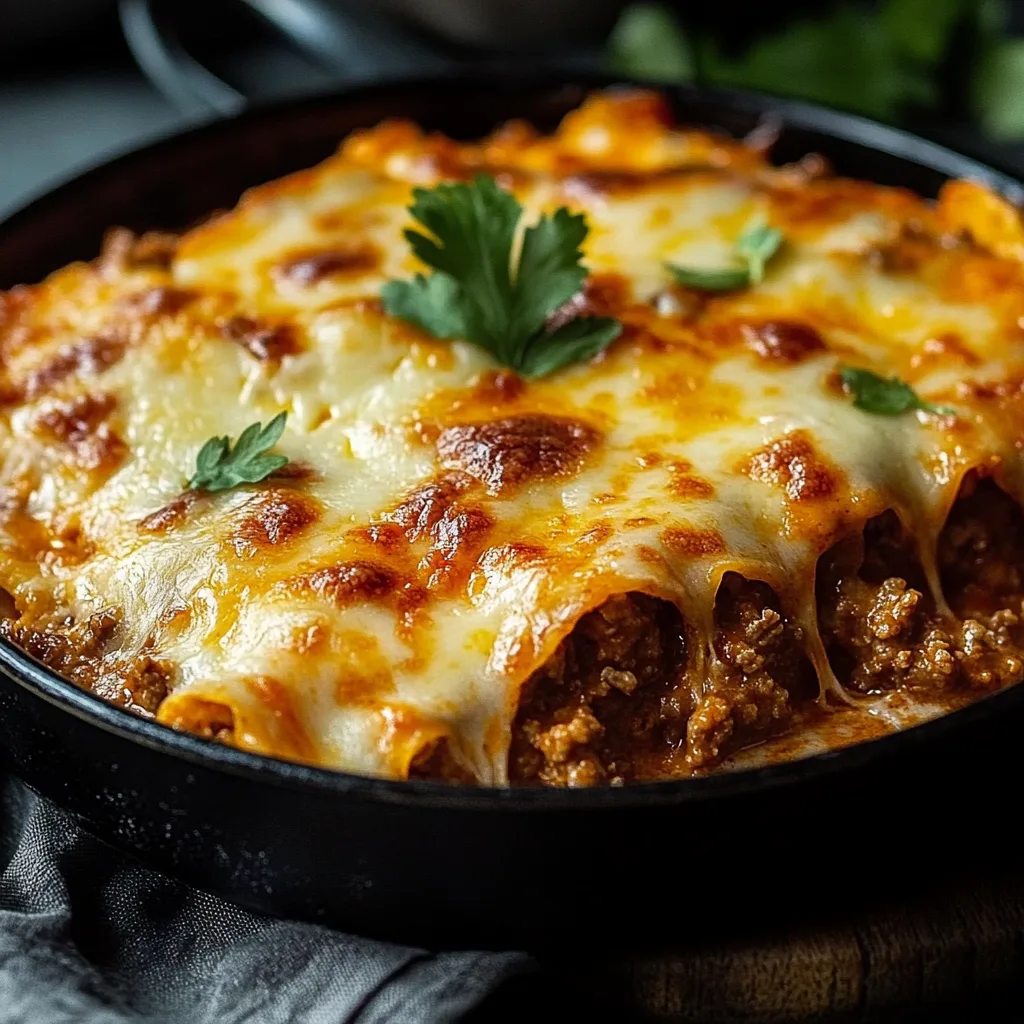 Easy Cheesy Ground Beef Enchiladas - One-Pan Family Favorite!