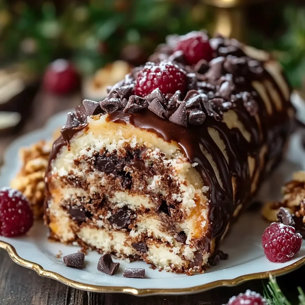 Decadent German Chocolate Roll Cake