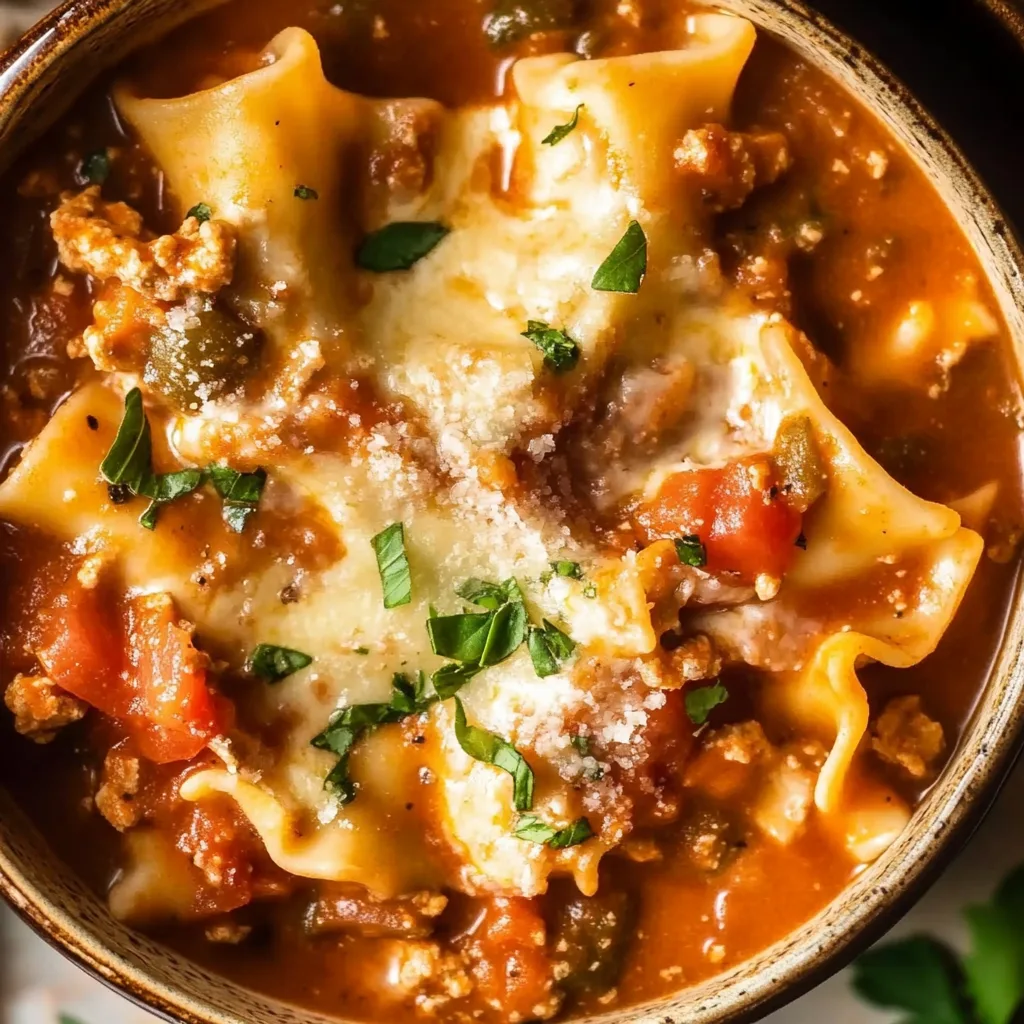 Easy Creamy Lasagna Soup