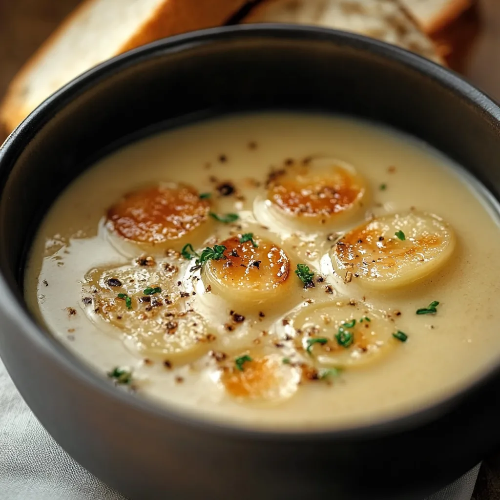 Velvety Country French Garlic Soup