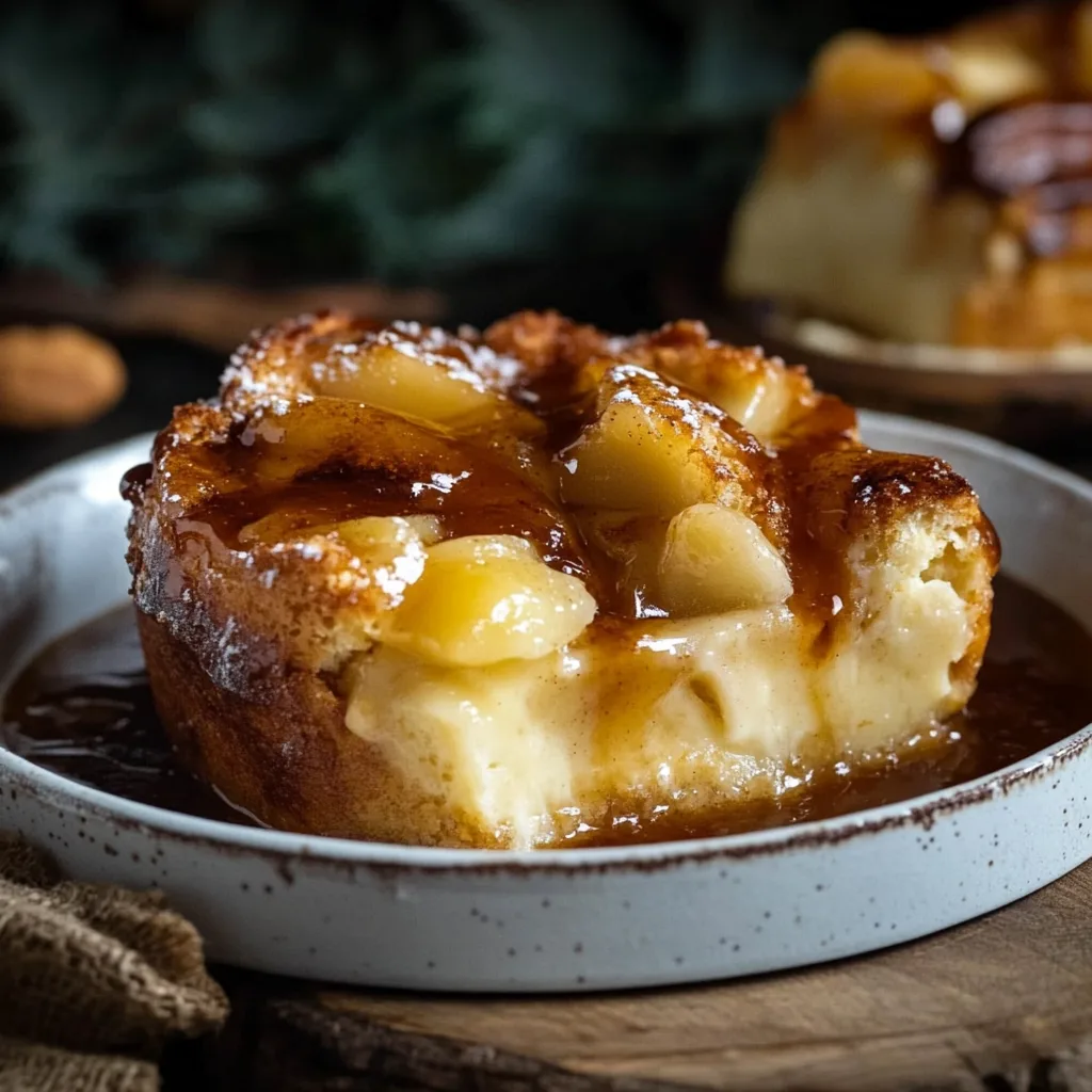 Cardamom Pear Bread Pudding