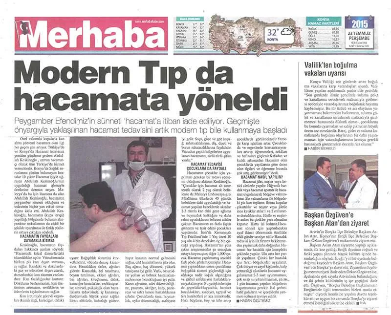Modern Tıp da Hacamata Yöneldi