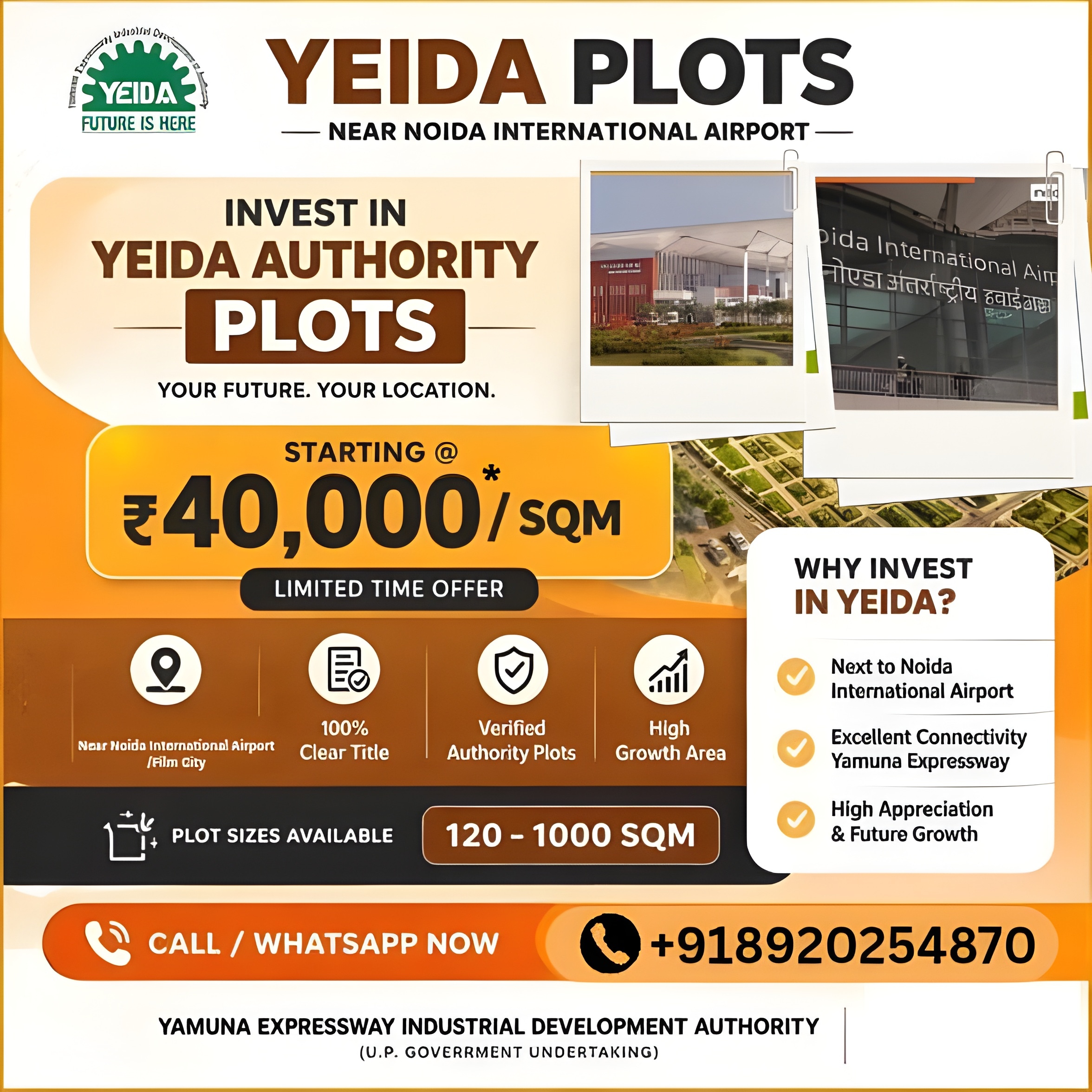 UDAAN – YEIDA Authority Plots Near Noida International Airport