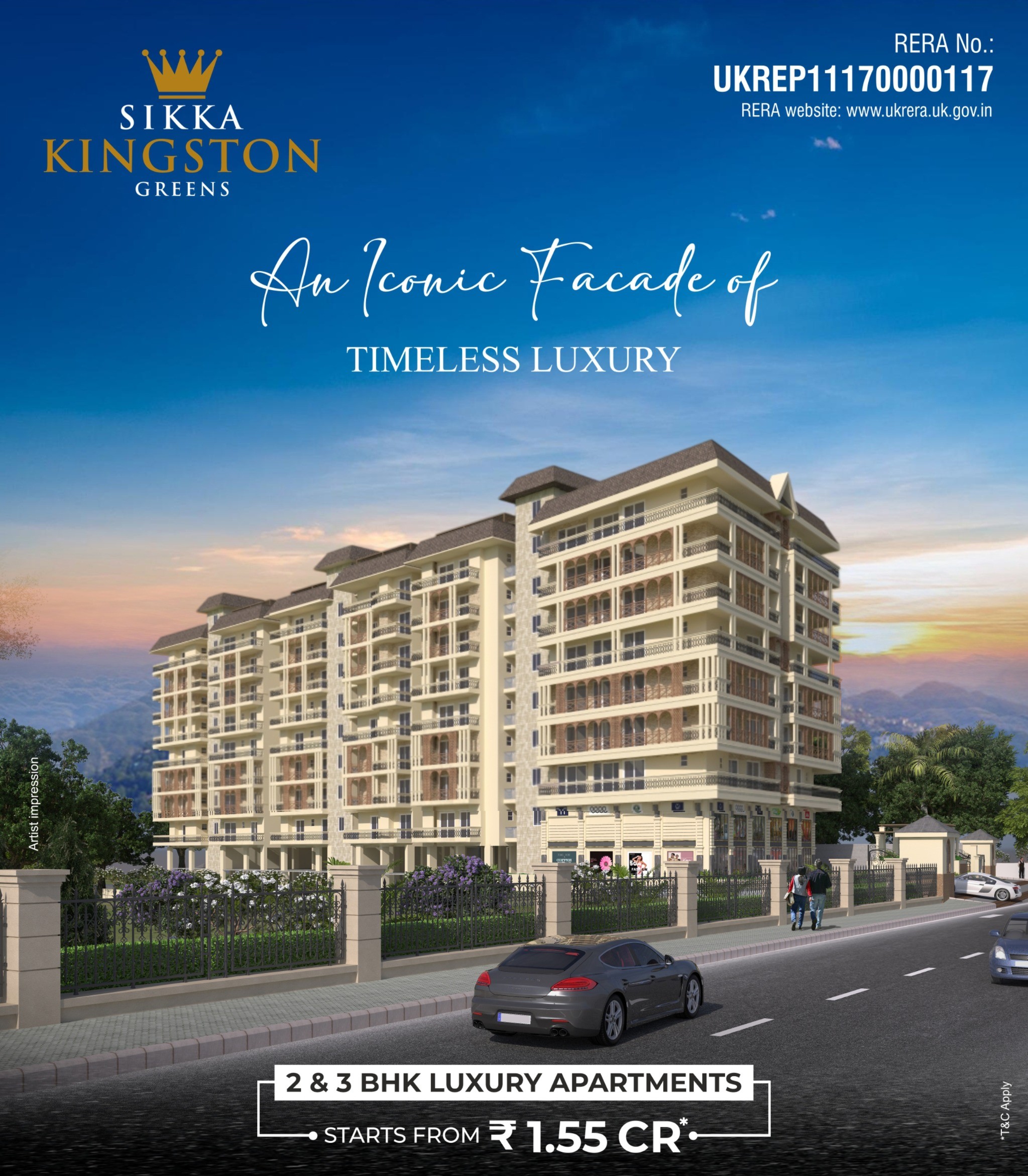 Sikka Kingston Greens – Luxury 2/3/4 BHK Apartments, Rajpur Road Dehradun