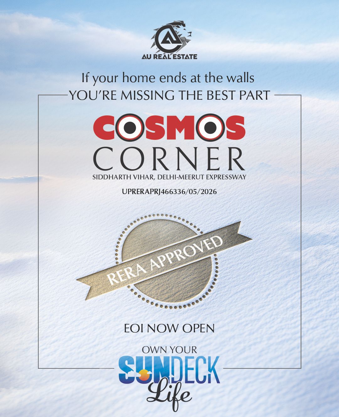 AU Cosmos Corner — 3 & 5 BHK Corner Homes in Siddharth Vihar, Ghaziabad