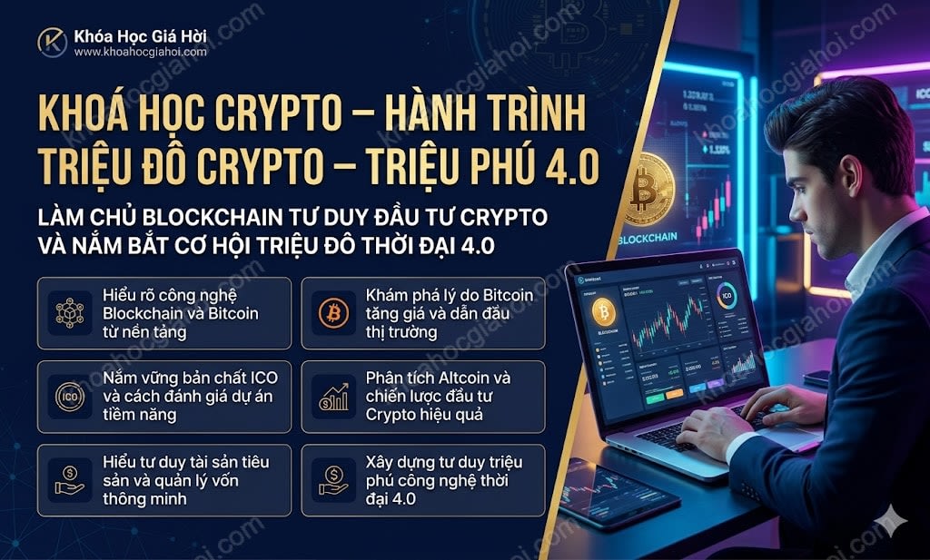 Khoá Học Crypto – Hành Trình Triệu Đô Crypto – Triệu Phú 4.0
