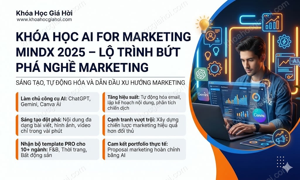 Khóa Học AI For Marketing MindX 2025 – Lộ Trình Bứt Phá Nghề Marketing