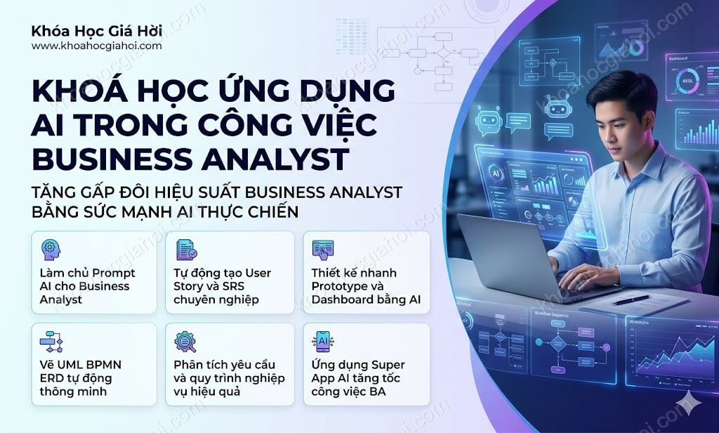 Khoá Học Ứng Dụng AI Trong Công Việc Business Analyst