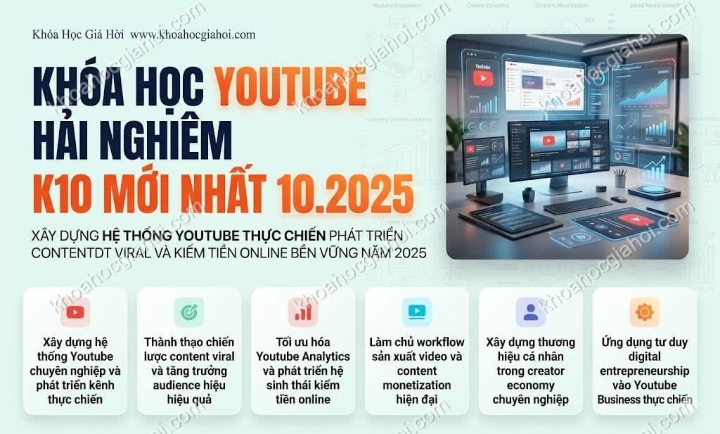 Khóa Học Youtube Hải Nghiêm K10 Mới Nhất 10/2025