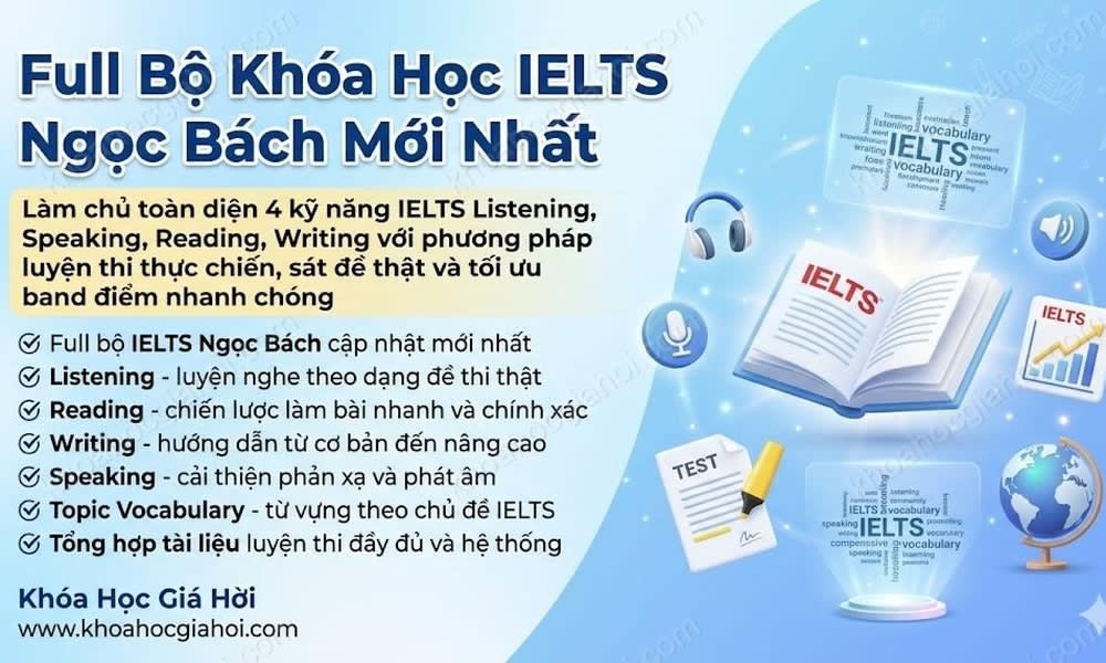 Full Bộ Khóa Học IELTS Ngọc Bách Mới Nhất