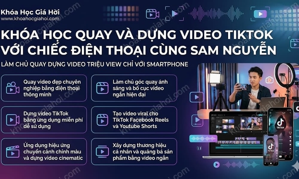 Khóa Học Quay Và Dựng Video Tiktok Với Chiếc Điện Thoại Cùng Sam Nguyễn