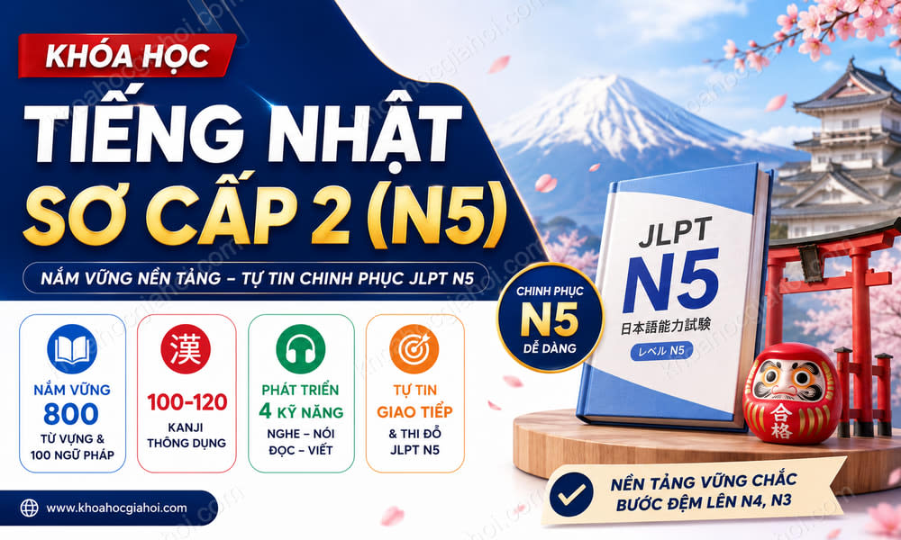 Khóa Học Tiếng Nhật Sơ Cấp 2 (N5)