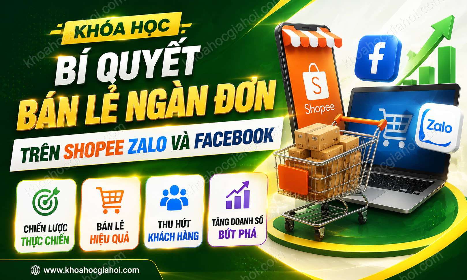 Khóa Học Bí Quyết Bán Lẻ Ngàn Đơn Trên Shopee Zalo Và Facebook