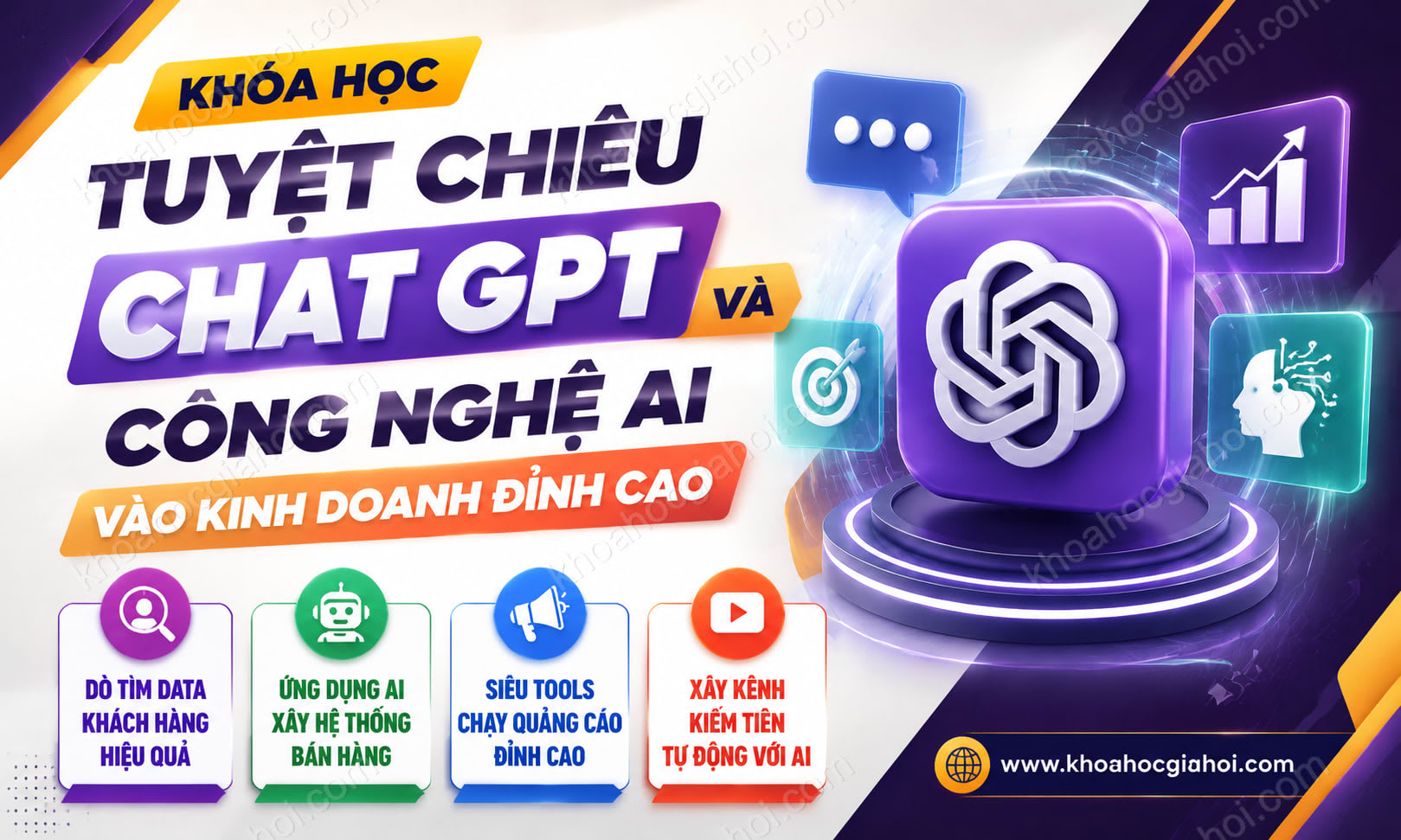 Khóa Học Tuyệt Chiêu Chat Gpt Và Công Nghệ AI Vào Kinh Doanh Đỉnh Cao