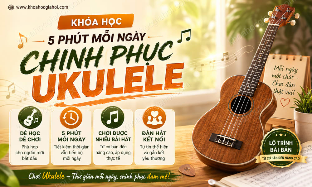Khóa Học 5 Phút Mỗi Ngày Chinh Phục Ukulele