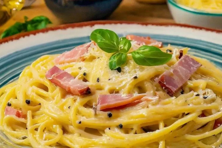Carbonara in a dish