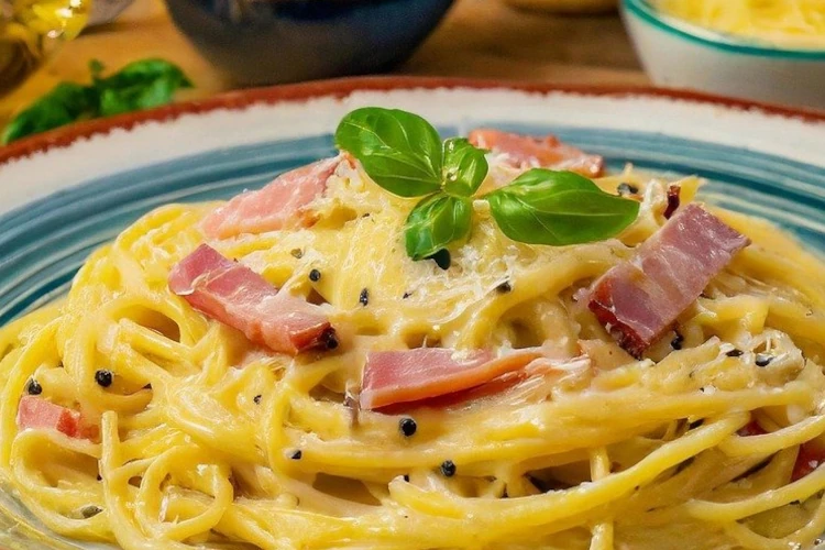 Carbonara in a dish