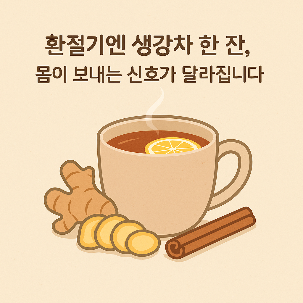 따뜻한 생강차 한 잔