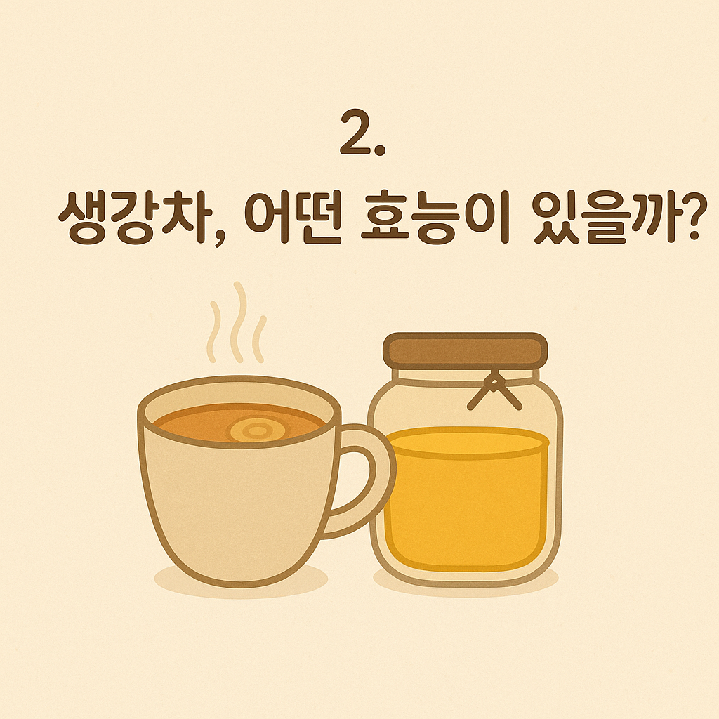 따뜻한 생강차와 꿀