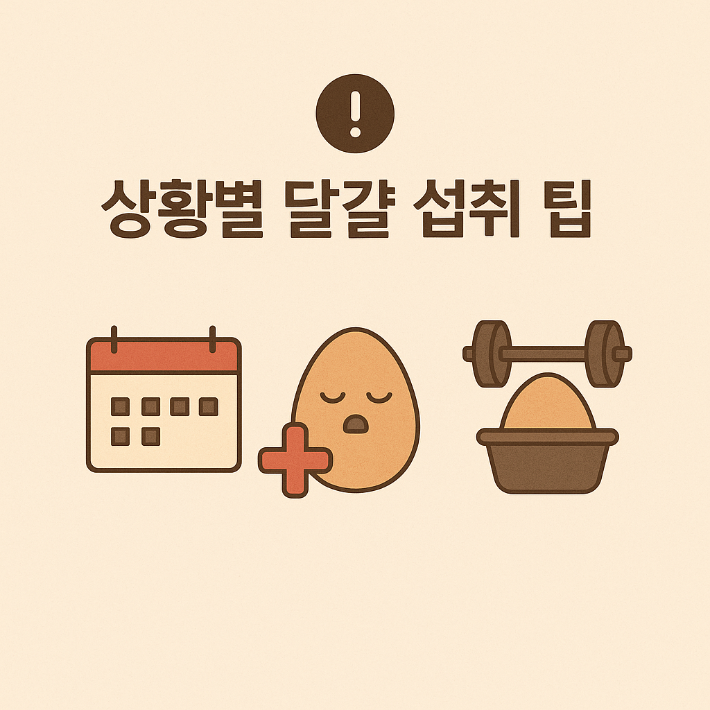상황별 계란 섭취 팁