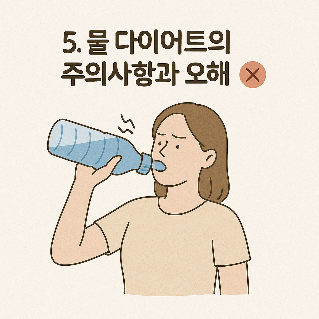 물 과다 섭취 주의 이미지
