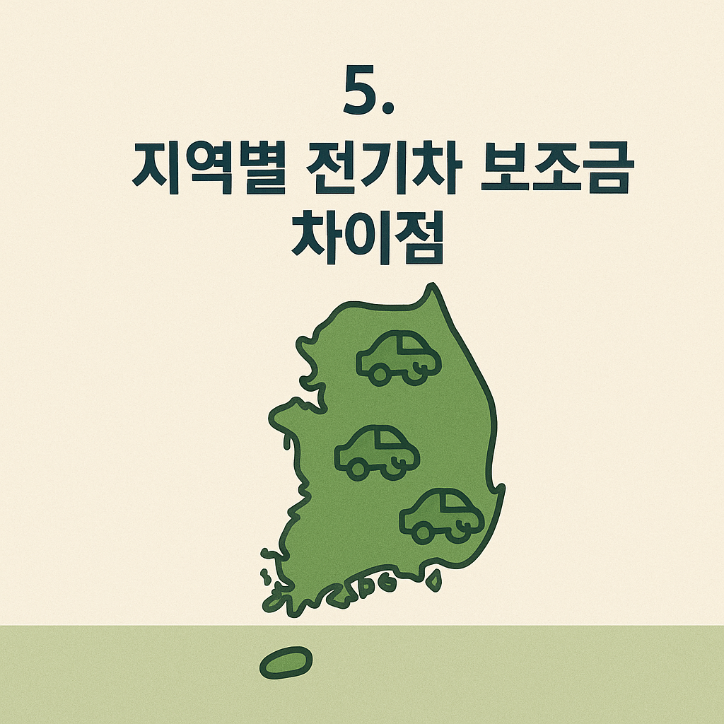 전기차 보조금 지역별 비교 이미지