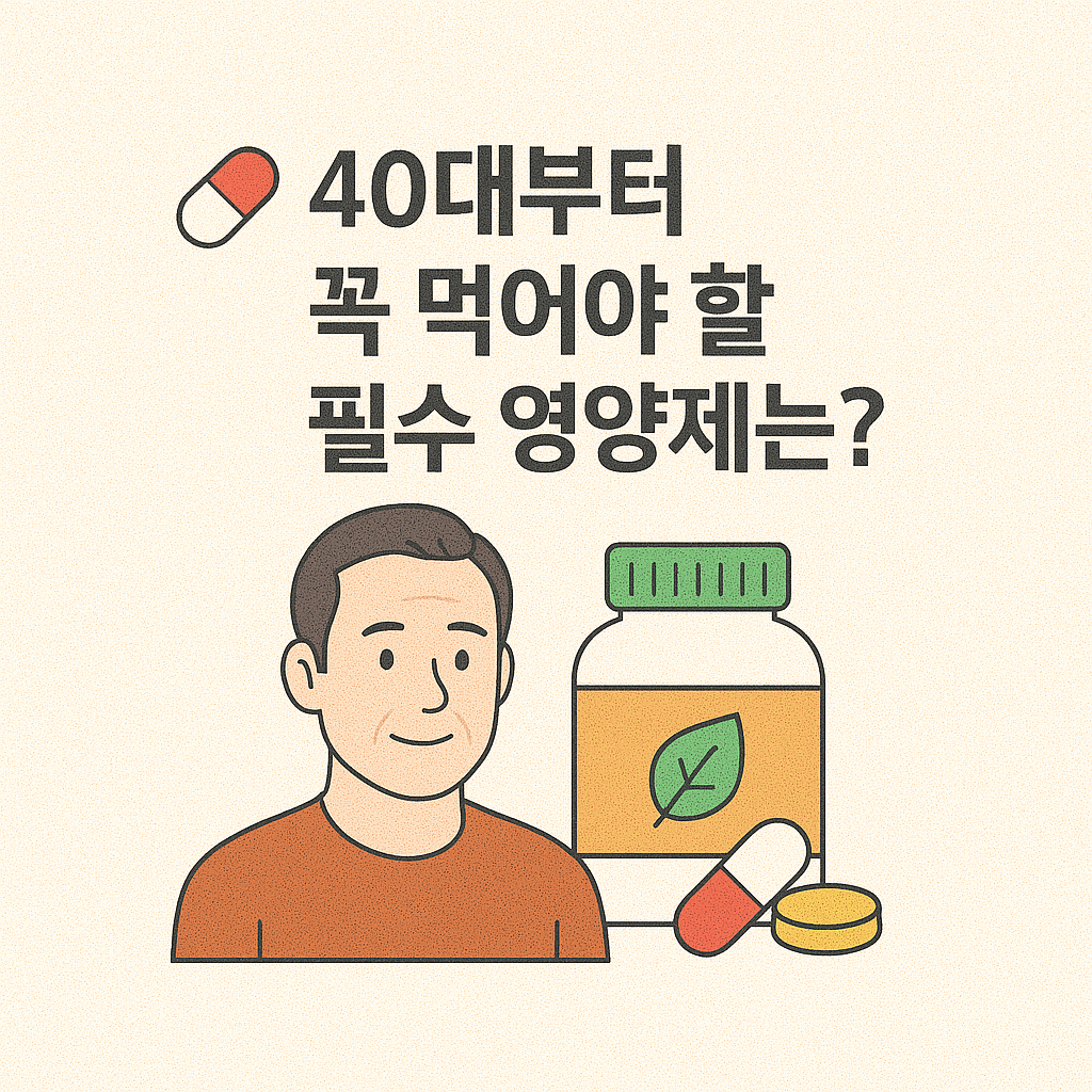 40대 건강 영양제 대표 이미지